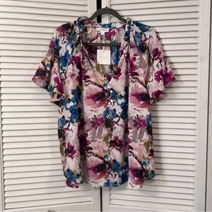 Cynthia Rowley Floral Multicolor Blouse